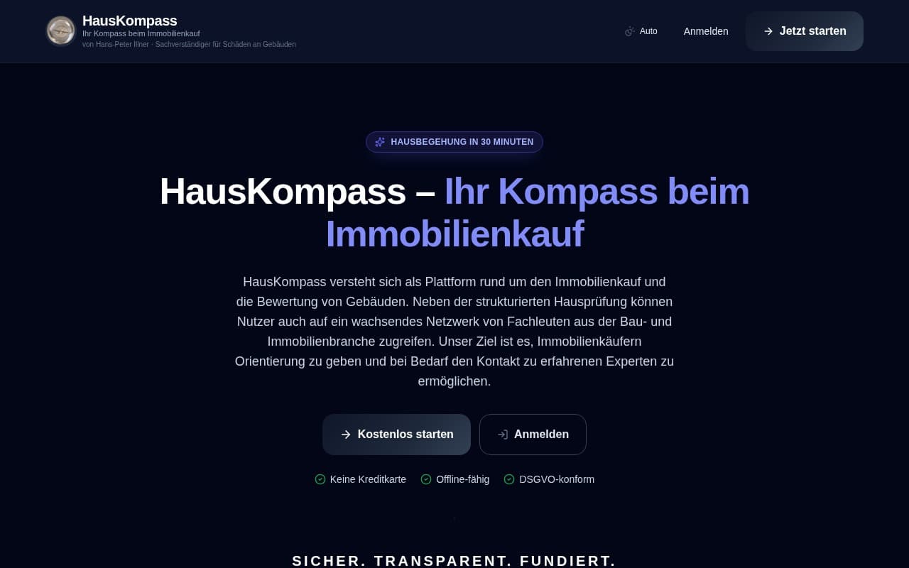 Screenshot HausKompass