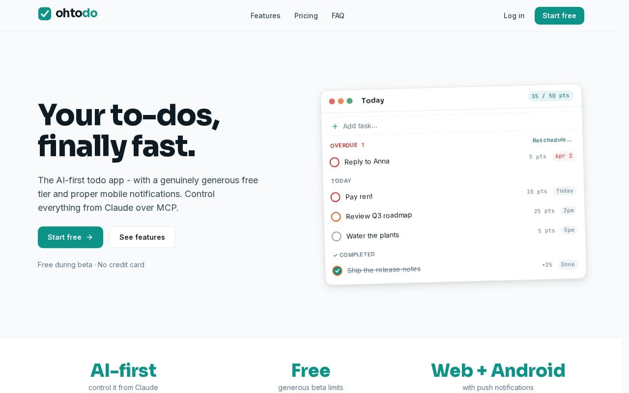 Screenshot OhTodo