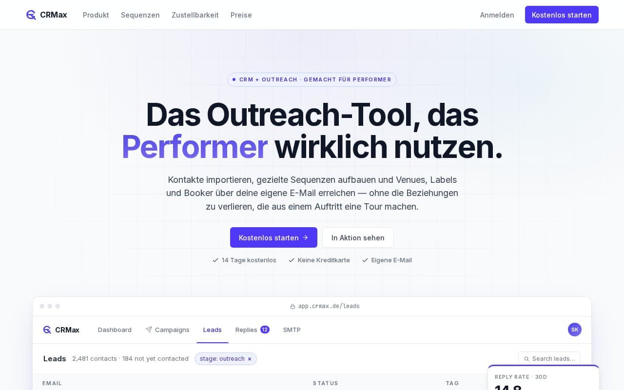 Screenshot CRMax