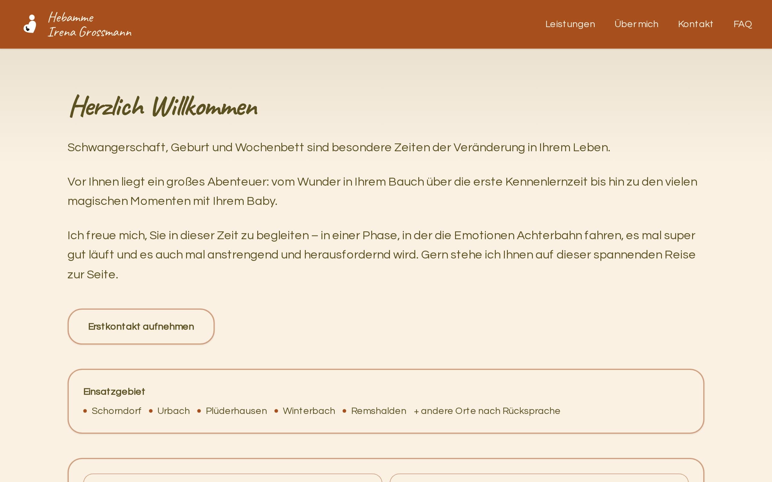 Screenshot Hebamme Irena Grossmann